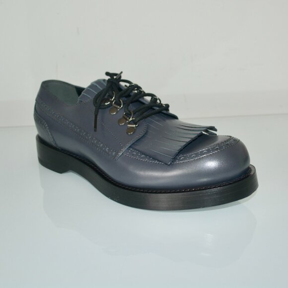 COPY - NIB GUCCI GOODYEAR SELLA LUX LEATHER LACE UP FRINGED BROGUE SHOES - Picture 5 of 9